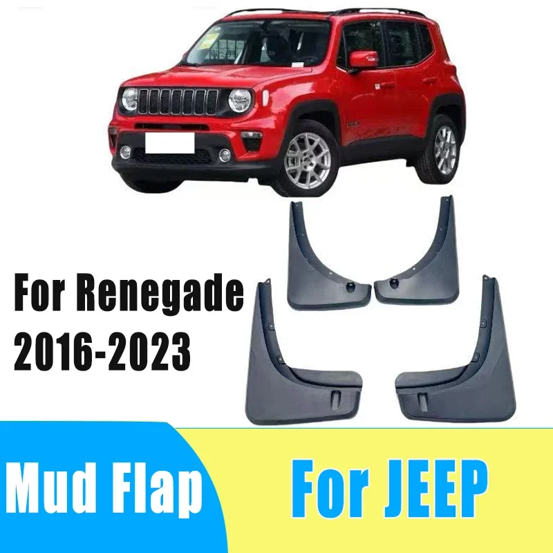 

4pcs Automobiles Tire Mudguard Waterproof Prevent Mud Splashing Car Mud Flap Fender Trim Accessory For JEEP Renegade 2016-2023