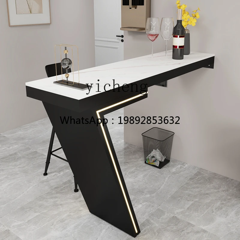 

G-Z1 guest restaurant partition bar table household simple modern living room creative table balcony wall high table