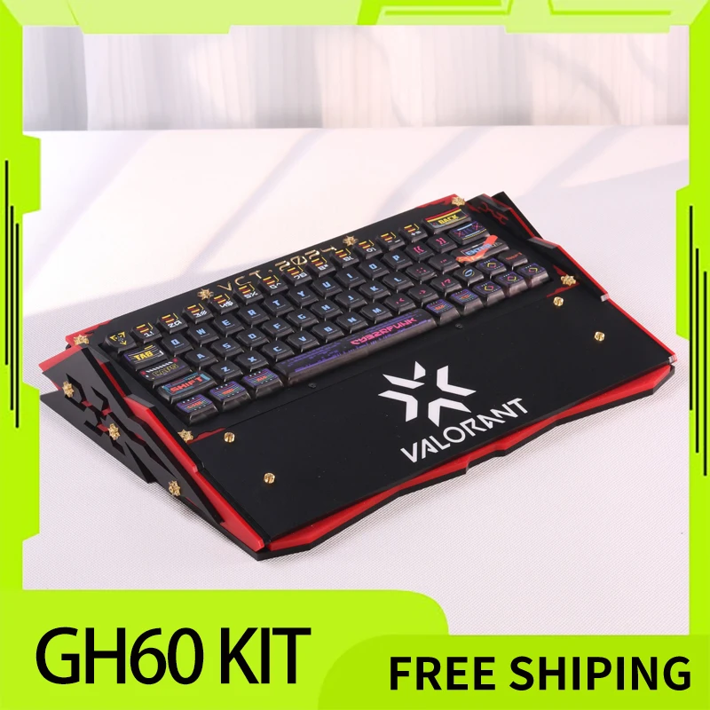 Gh60 Mechanical Keyboard Kit/Shell Wired Acrylic Rgb Customization Hot Swap Mech Style Keyboard For Pc Accessory Gift