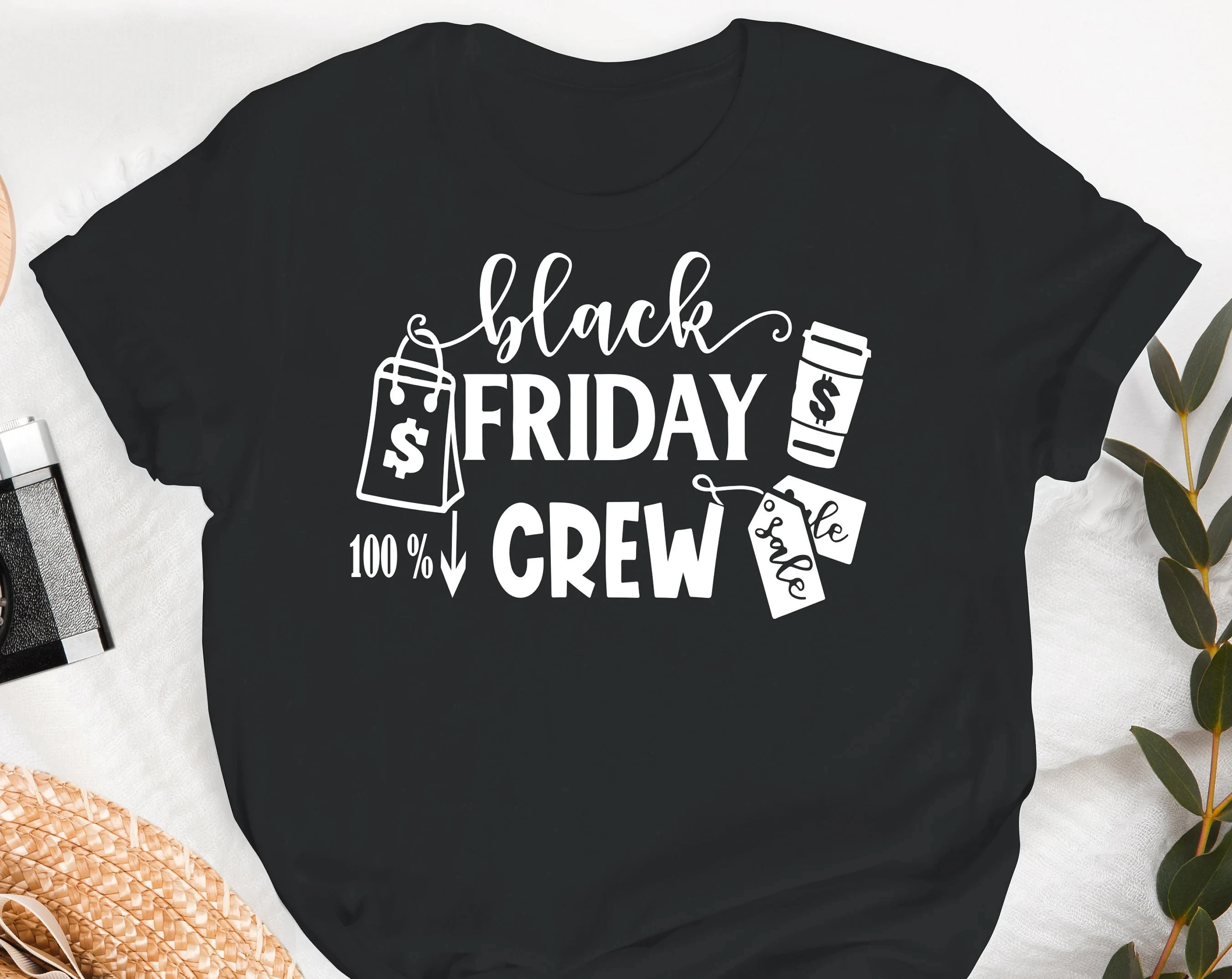 Camiseta Black Friday Crew, chándal para hombre, pantalón corto informal de verano, jersey de algodón de manga, Tops, ropa deportiva transpirable absorbente para el sudor
