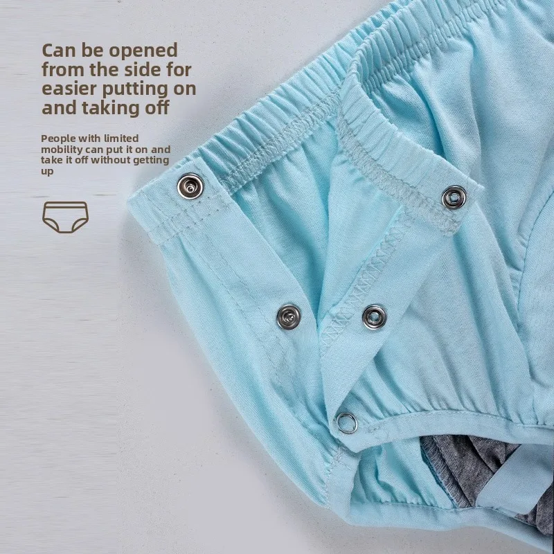 ملابس داخلية قطنية قابلة للغسل لكبار السن والكبار كبار السن سلس البول قابلة لإعادة الاستخدام مانعة للتسرب بانت السرير ترطيب حماية حفاضات تنفس