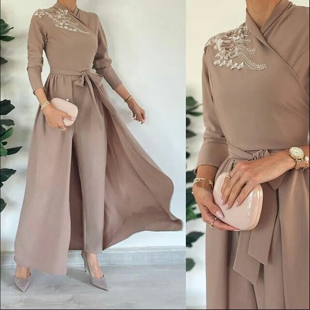 

Long Evening Dresses Full Sleeve Party Dresses 2024 Jumpsuit Dresses for Special Events Cocktail Prom Gown فساتين الحفلات