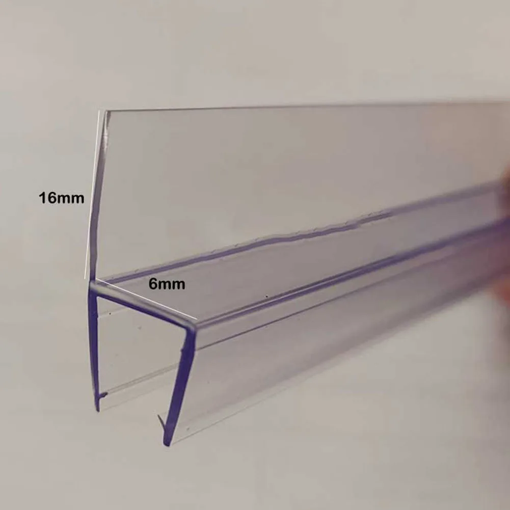 50cm Bath Shower Door Weatherstrip Seal 6/8/10/12/15mm For Shower Screen Door Sealing Strip Water Deflector Transparaent