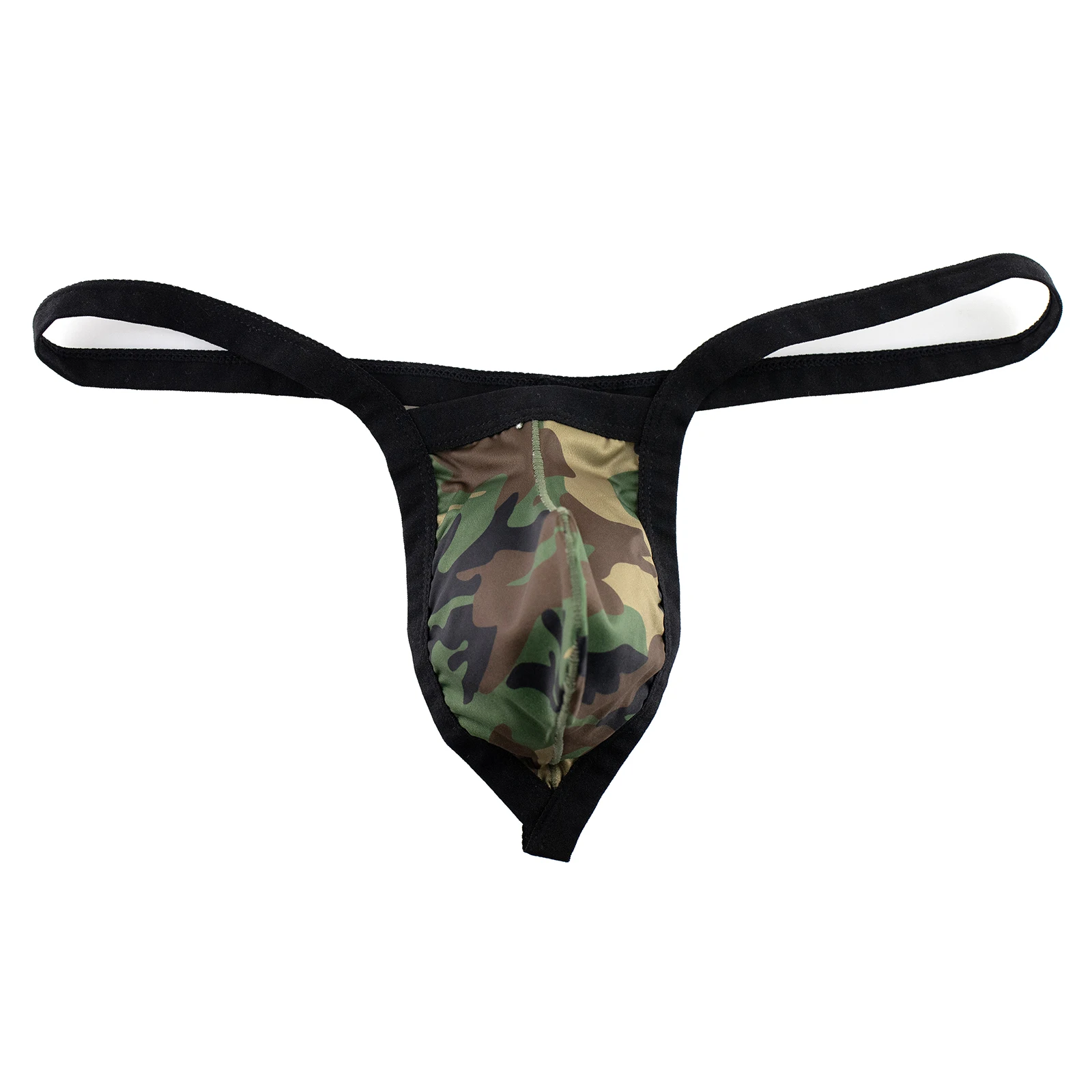 CLEVER-MENMODE Tanga Sexy, bragas de hilo G, ropa interior, bolsa para pene, calzoncillos, Bikini, lencería erótica, leopardo para hombre