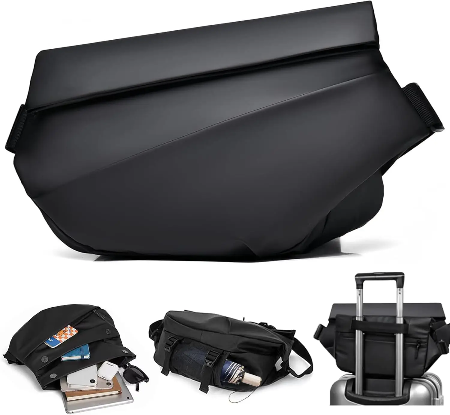 

Large Anti-Theft Crossbody Bag for Men Multifunctional Sling Chest Shoulder Backpack Travel Cycling Casual Daypack Work