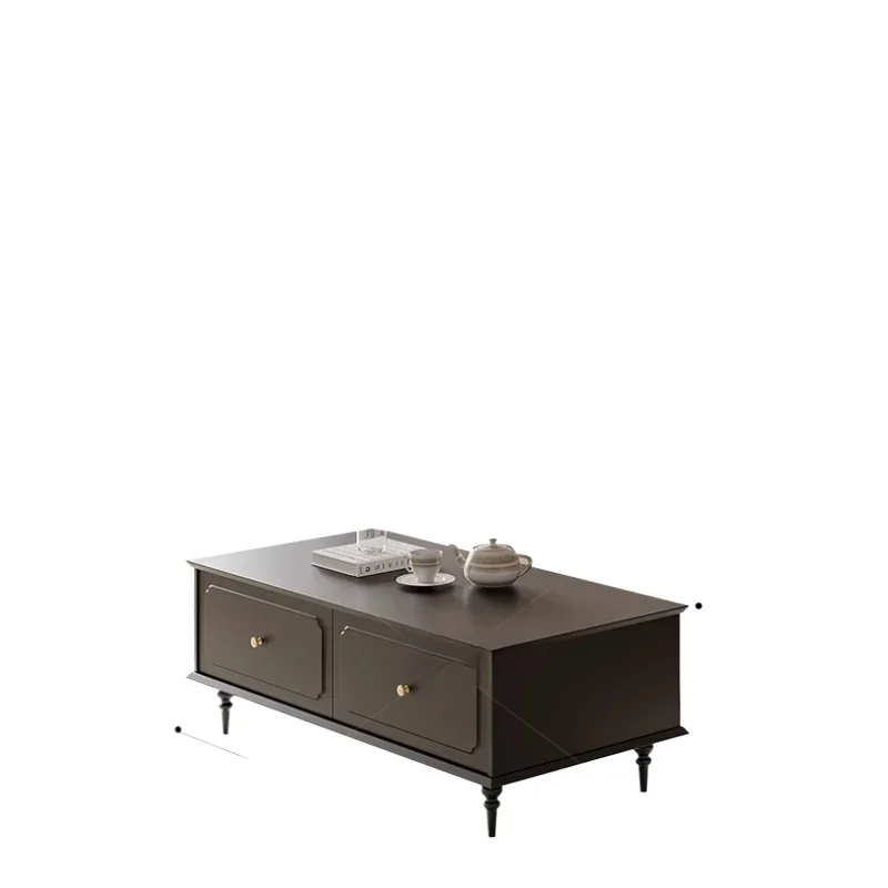 

American retro coffee table rectangular living room home 2025 new small apartment