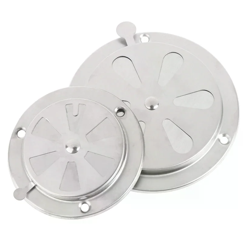 95/125mm Adjustable Round Air Vent Grille Stainless Steel Ducting Ventilation Cover BBQ Smoker Exhaust Vent
