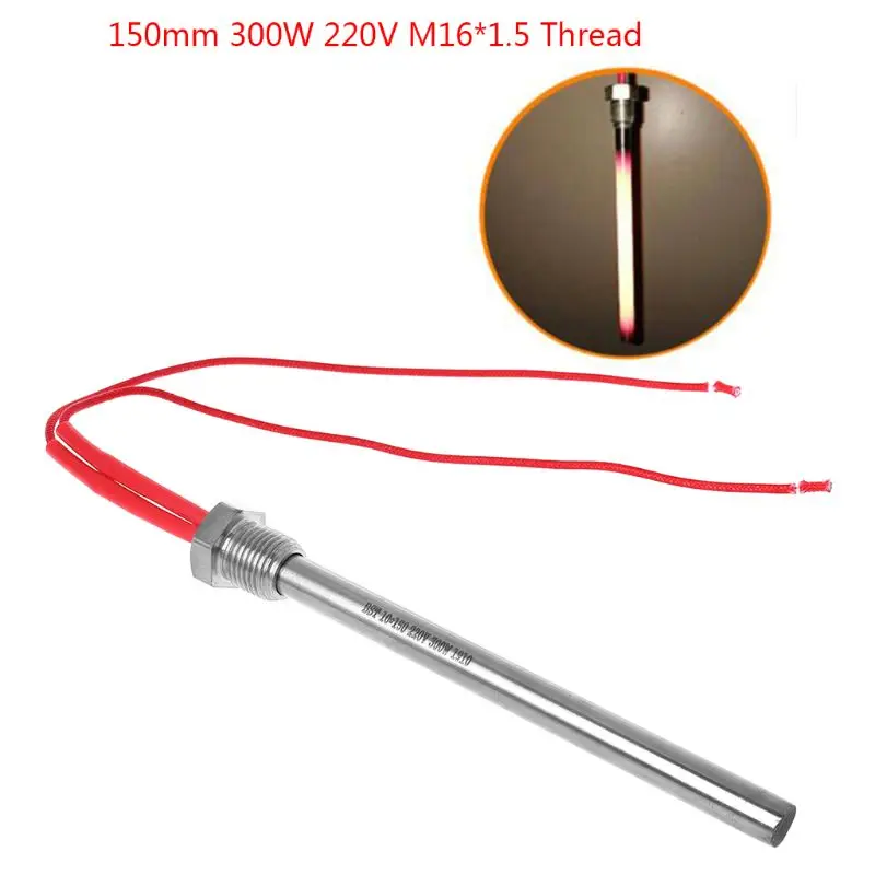 Pellet Stove Igniter Heating Rod Ignition Heater for Biomass Wood Pellet Grill Fireplace 300W 220V 10*140/150/170mm M16*1.5