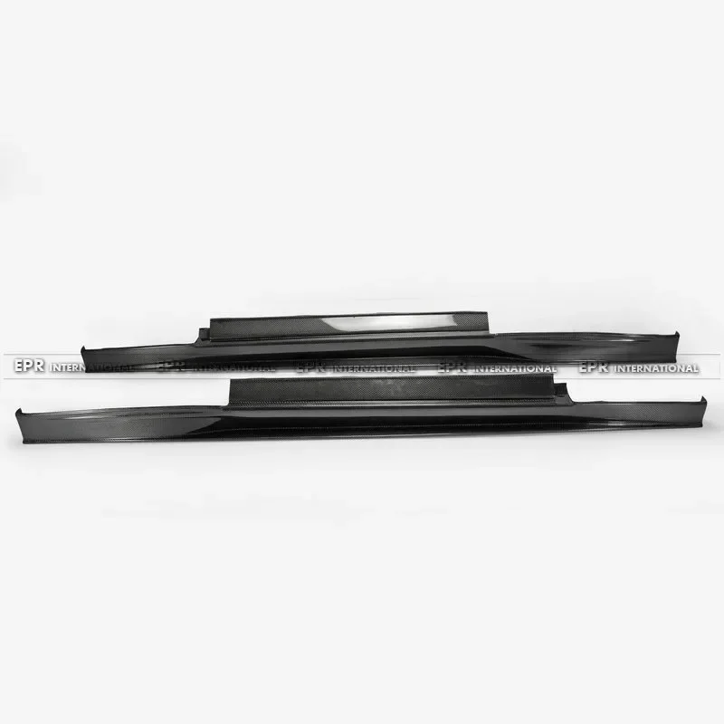 Car-styling For Nissan R35 GTR CBA DBA Carbon Fiber NIS Ver2 Style Side Skirt Glossy Fibre Finish Extension Racing Accessories