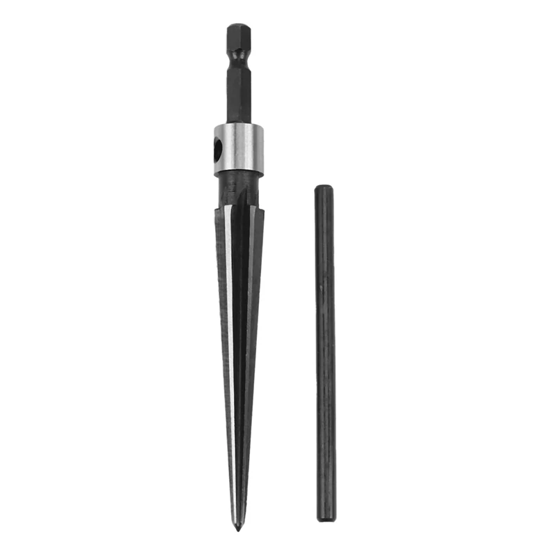 Taper Reamer 3-13Mm Hex Shank Reamer Fluted Hand Held Steel Bridge Pin Hole Chamfer Woodworking Cutting Tool Core Drill Bit Ream