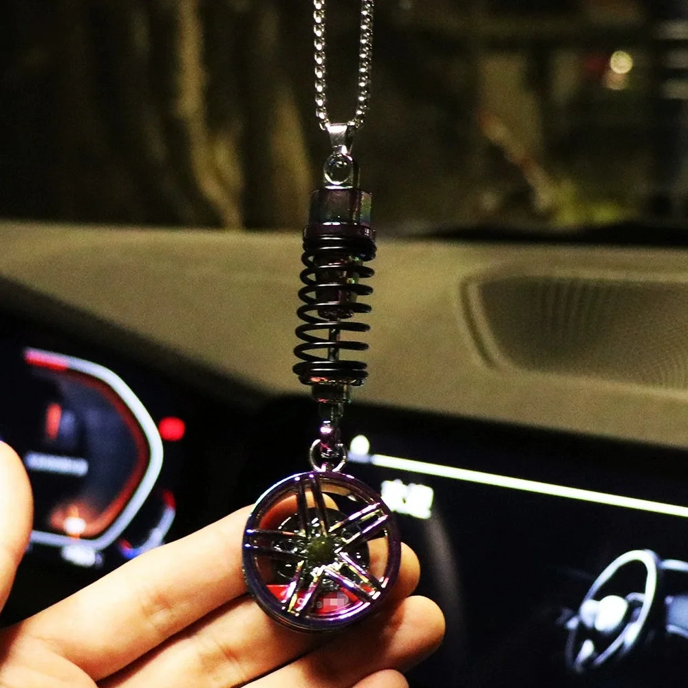 

Aluminum Suspension Wheel Hub Hanging Ornament, Car Interior Rearview Mirror Pendant, Shock Absorber Hanging Decoration