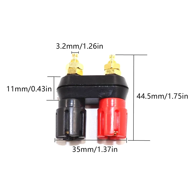 Speaker Banana Plug Terminal Connector Banana Socket Dual Female Banana Plug For Speaker Amplifier Dual 2-Way Banana Plug Jack‘
