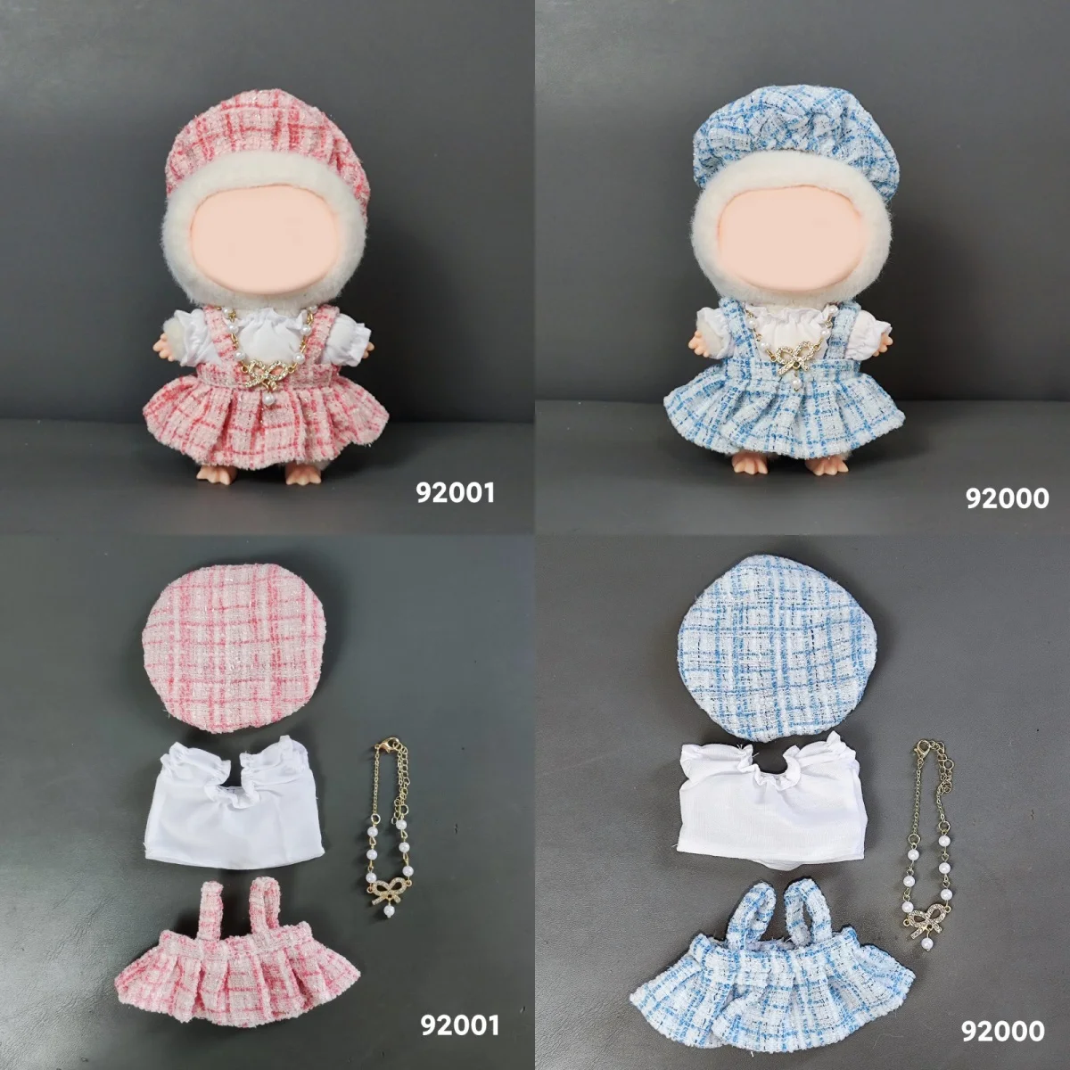 

For 17cm Labubu Doll Clothes Classic style Set Trendy Casual Suit For Vinyl Toy Mini Doll's Clothes Cute Doll Accessories
