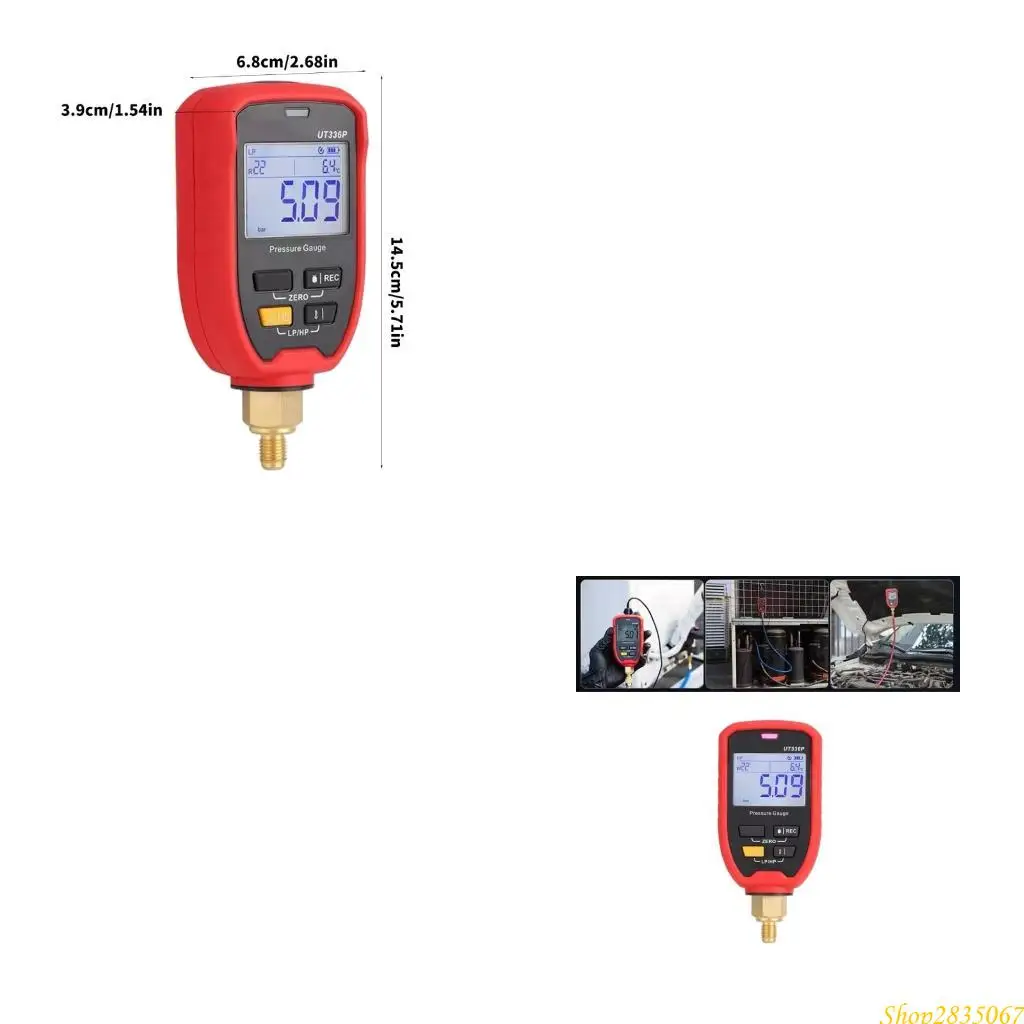 

Pressure Meter For HVAC Cooling Temperature Measurement And Data Storage 831F