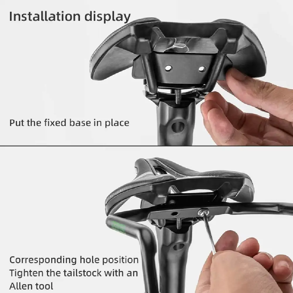 ROCKBROS Fahrrad-Sattelverlängerungshalterung aus Aluminiumlegierung, Stabiler Halter für Fahrradtaschen, Erweiterter Gepäckträger – Detail 13