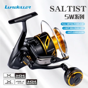 Lurekiller İplik Jig Silindirli, Saltista SW4000XG/5000XG/6000HG/10000HG 25/35KGS 10BB Okyanus, Patlama Makarası metal Gövde, Japonya'da yapılan 6 Büyük satış saragosa sw-no. 6