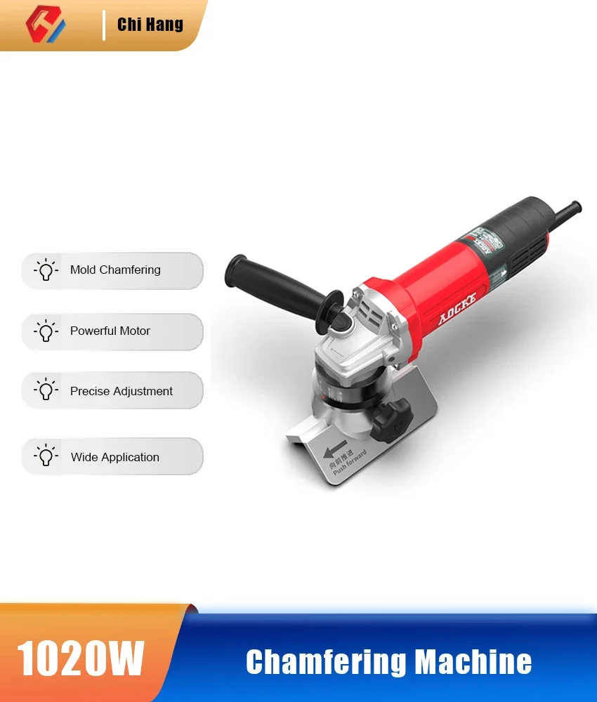 AX1040 Handheld Straight Edge Chamfering Machine 220V/1020W Chamfering Straight Edge Machine Professional Straight Edge Tool