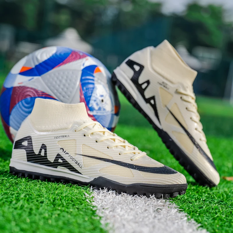 

Men Soccer Shoes TF/FG Professional Society Ankle Football Field Boots Studded Comfortable Resistant Women Football Shoes Tenis