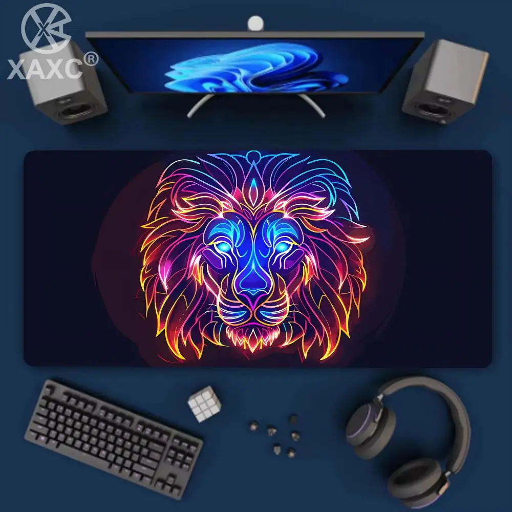 Cyber-style fierce lion design gaming Mouse pad Non-Slip Durable Desk Mat Gaming mats pc accessories mousepads Office carpetXAXC