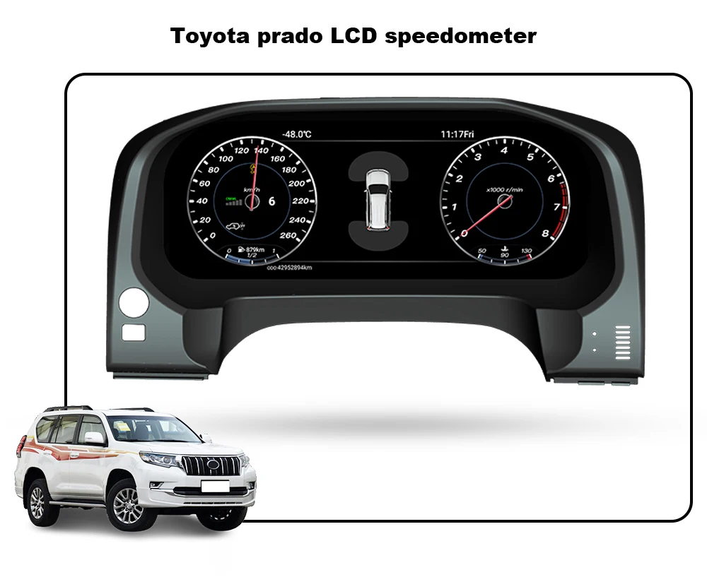 Ulepszona wersja Android 12,3-calowy wyświetlacz Lcd na desce rozdzielczej samochodu z prędkościomierzem dla Jeep Wrangler 2007-2015 Wyświetlacz Lcd na desce rozdzielczej samochodu