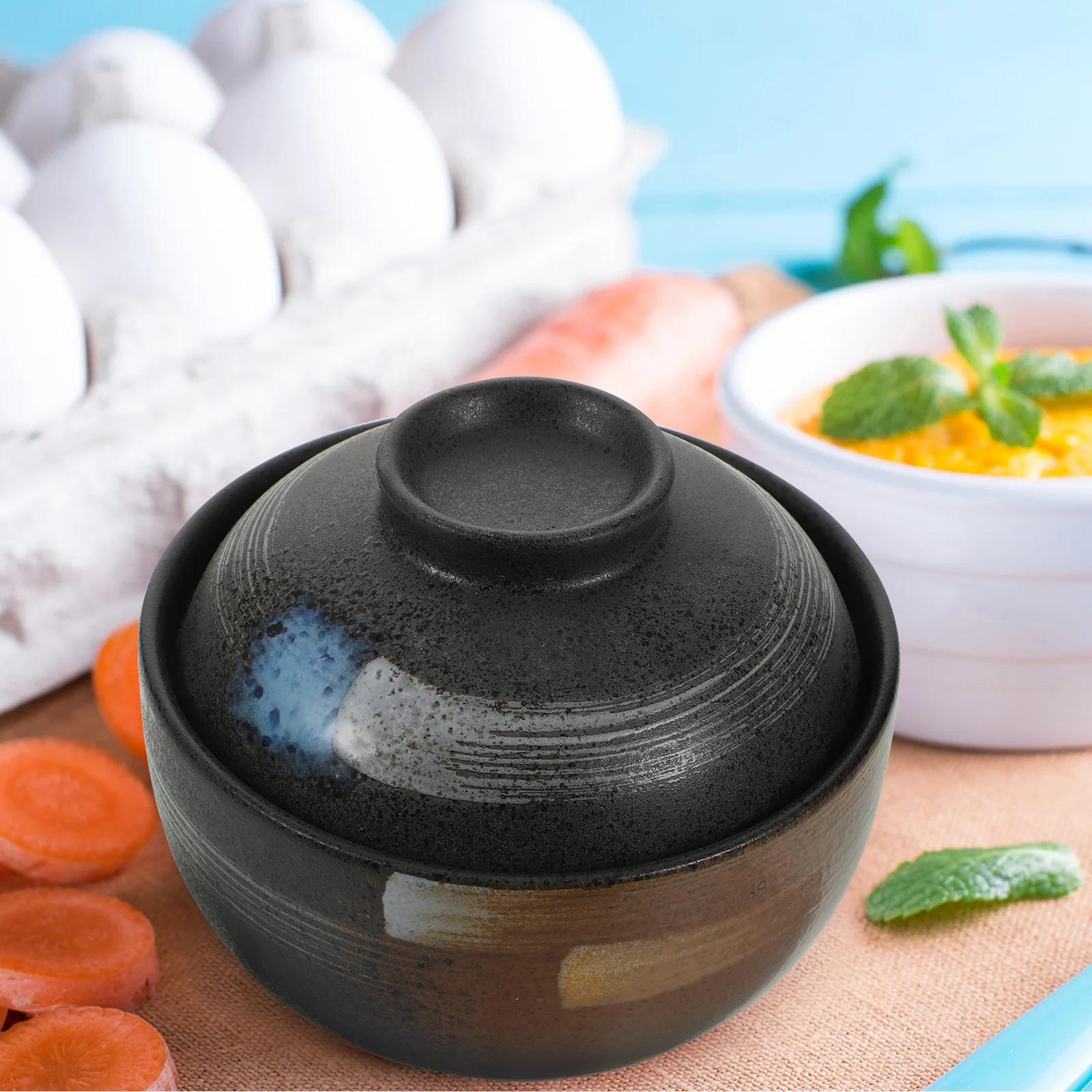 

1Pcs Ceramic Stewing Pot Exquisite and Safe for All Kinds of Soups and Kitchen Supplies Soup Bowl Ceramic Bowls