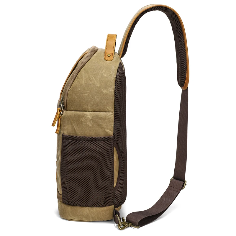 حقيبة ظهر للكاميرا DSLR حقيبة كروس مقاومة للماء من القماش المشمع القديم حافظة كاميرا لكاميرا Canon Nikon Sony Pentax