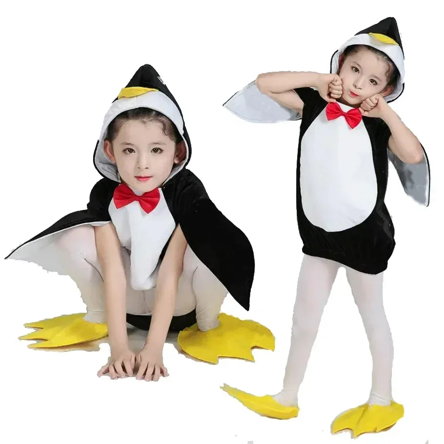 Madagascar Penguin Animal Halloween Costume For Baby Infant Boy Girl Outfit Fancy Dress Cosplay Clothing For Birthday Party