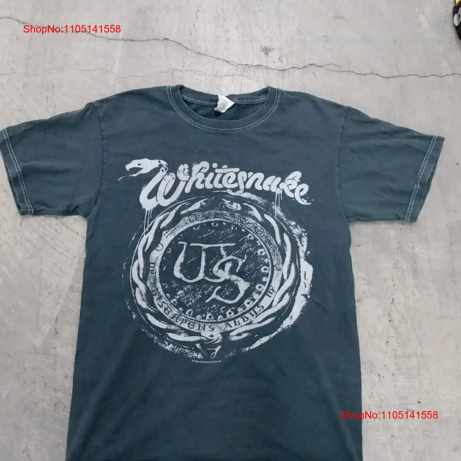 

Whitesnake 2006 Europe Tour Vintage Band T Shirt vintage Washed homme Stretched Slightly Top For Everyday Wear Casual