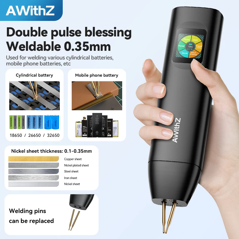 Ranlraka 0 35mm 5000mah Weldable DIY Mini Spot Welder Adjustable Portable Handheld Spot Welding Machine TFT Display for 18650