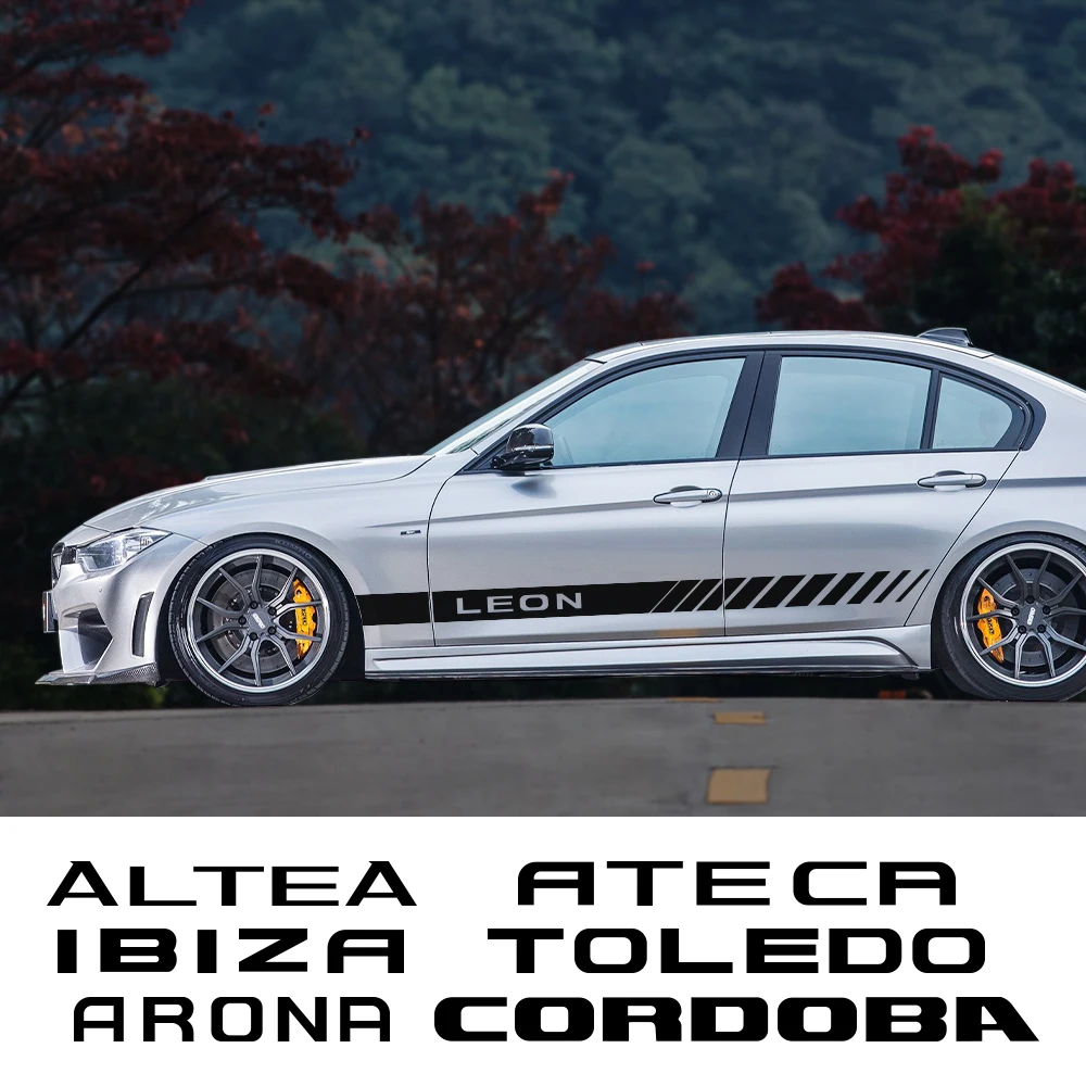 For Ibiza 6j Ateca Arona Altea Leon Mk3 Tarraco Toledo Arosa Cordoba Styling Accessories Car Door Side Stickers