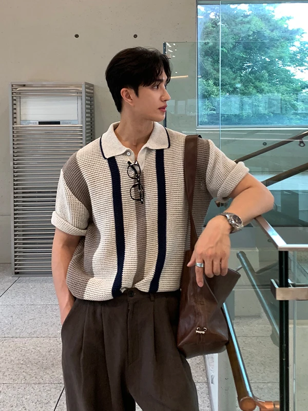 

Летняя новинка: Мужская свободная трикотажная футболка в корейском стиле, повседневная, из полиэстера, с коротким рукавом