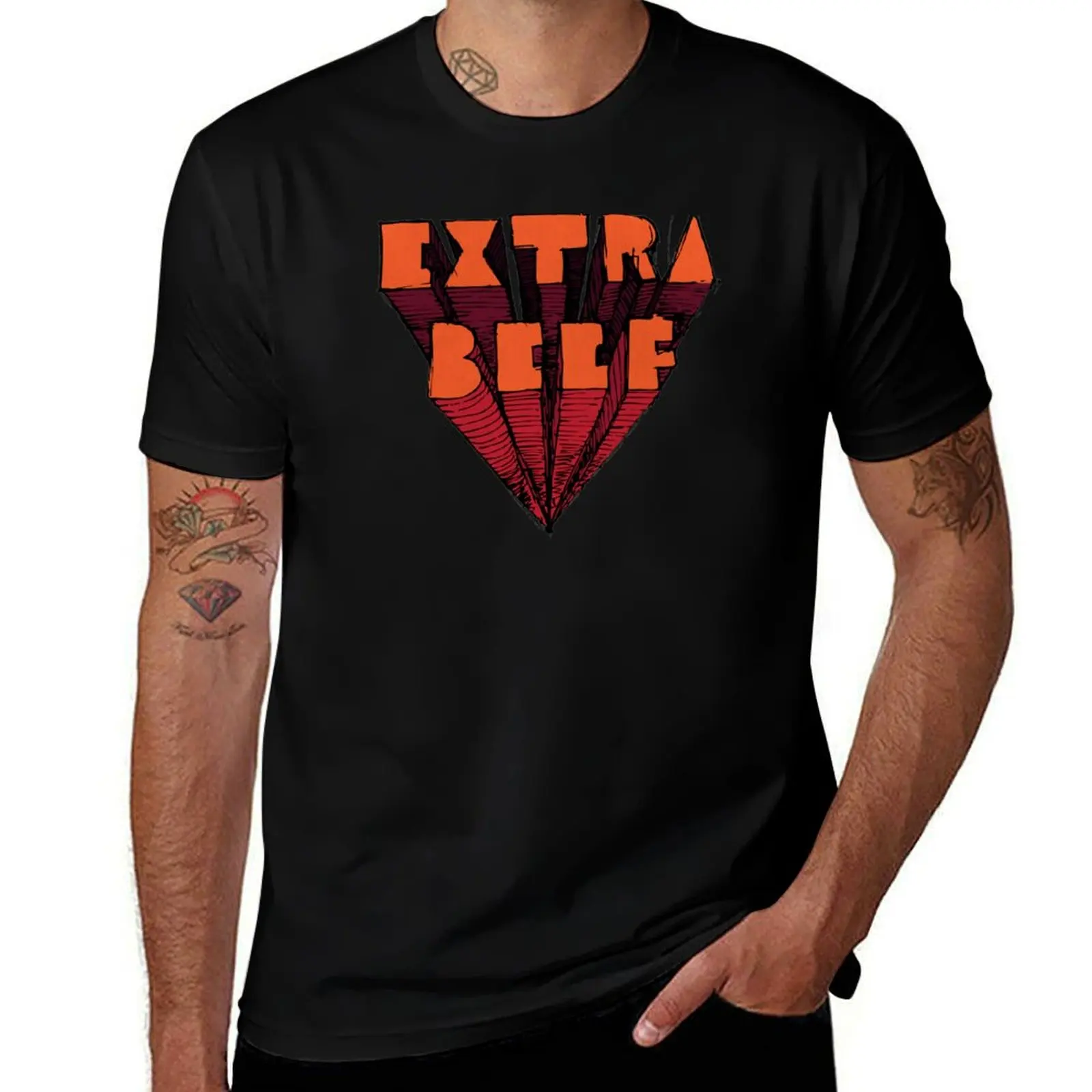 

EXTRA BEEF T-Shirt funny gifts blue archive summer shirt mens graphic t-shirts anime
