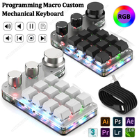 12 Keys 3 Knob USB Custom Programmable DIY Mechanical Keyboard RGB Copy Paste Photoshop Drawing Gaming Keyboard Hotswap Macropad