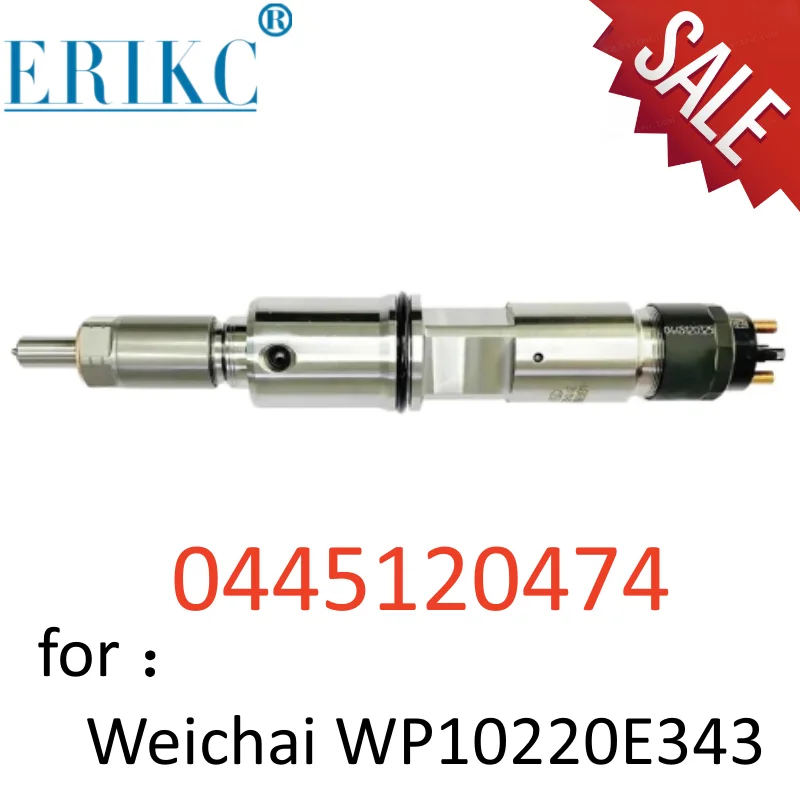 0445120474 Common Rail Injector Diesel Fuel Injector 0 445 120 474 Common Rail Fuel Injector 1000400254 for WEICHAI WP10