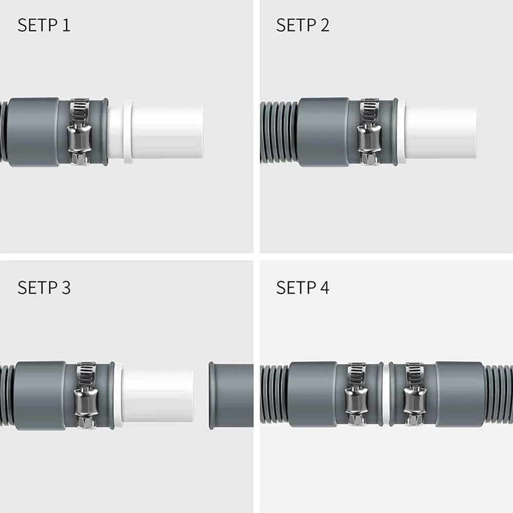 1/1,5/2M Pralka Zmywarka Wąż spustowy Rura przedłużająca z zestawem wsporników Rozciągliwy wąż spustowy Akcesoria do maszyn