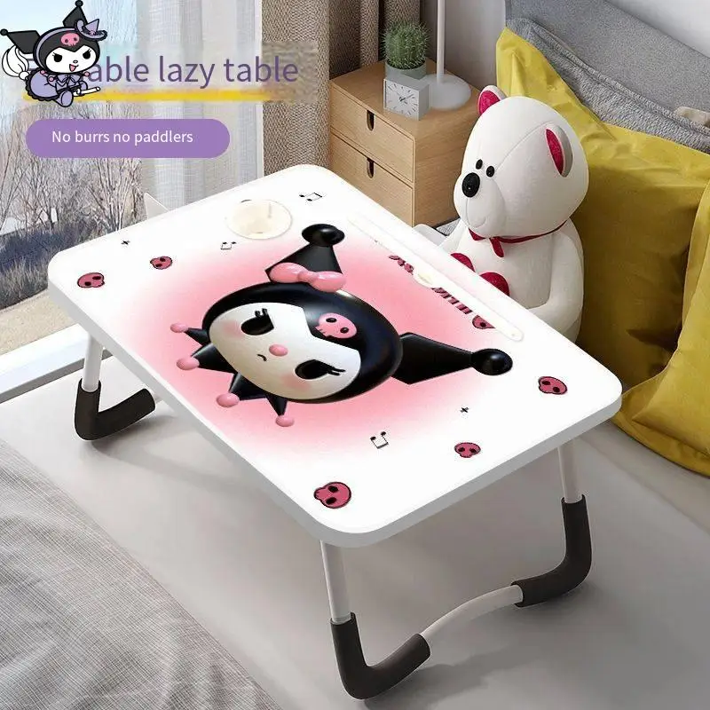 

Sanrio Аниме Фигурка Kuromi складной компьютерный стол Y2K девушка офис Мода портативный новый милый мультфильм последние новости Быстрая доставка