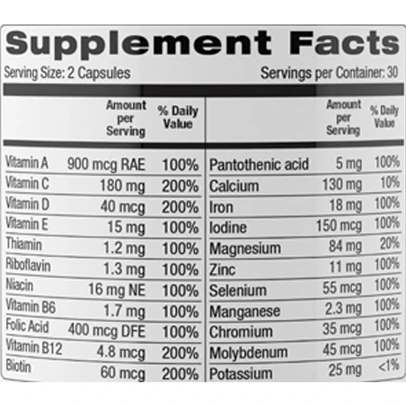 Compound Vitamin, Containing Vitamin B12, 60 Capsules,