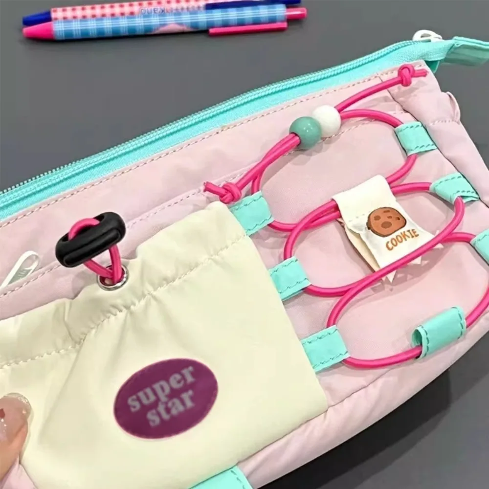 Fashion Exaggerated Stationery Case Adjustable Office Supplies Pencil Pouch Unisex Signature Makeup Storage Bag Student Writing