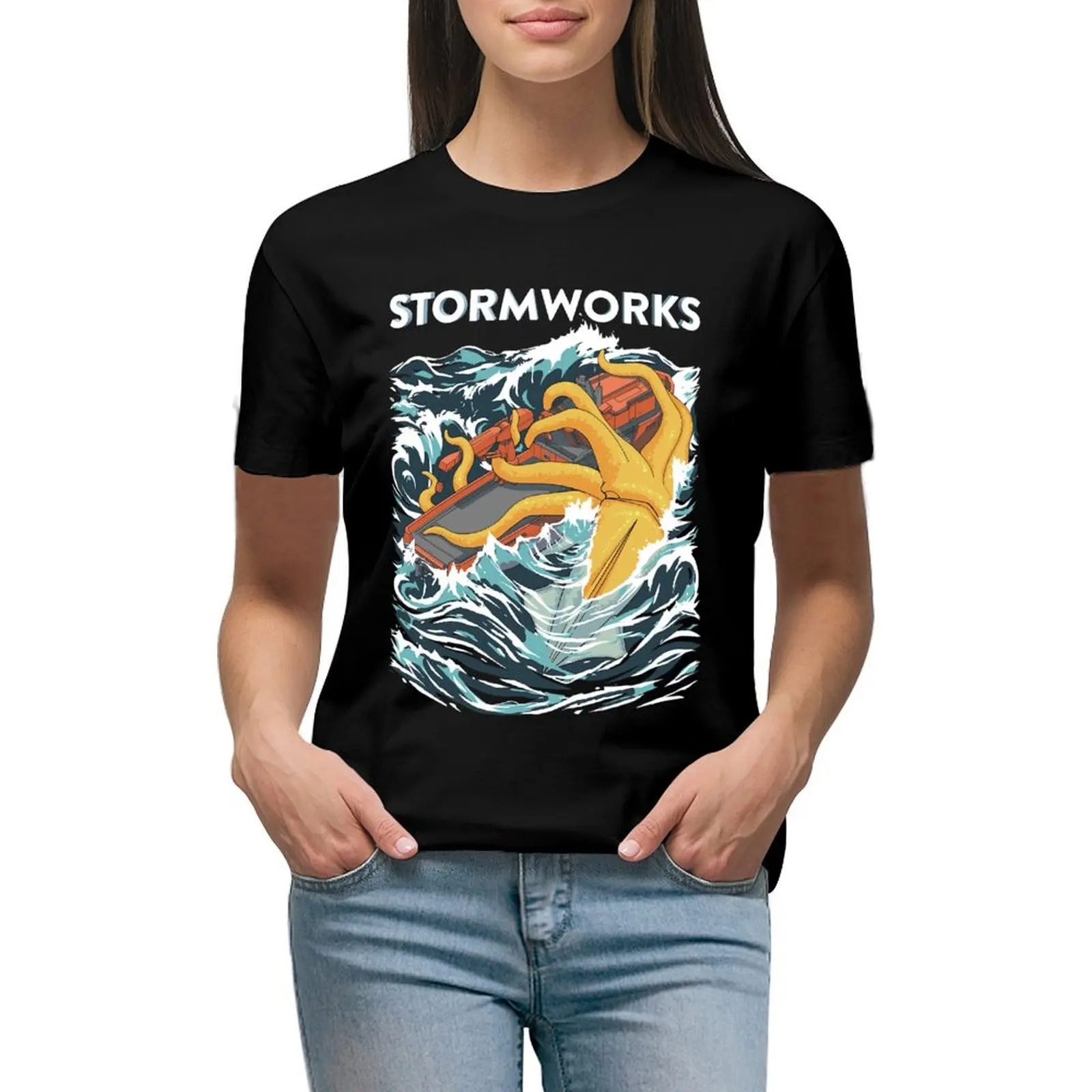 

Stormworks Kraken Attack Classic T-shirt aesthetic clothes Female clothing Women clothing