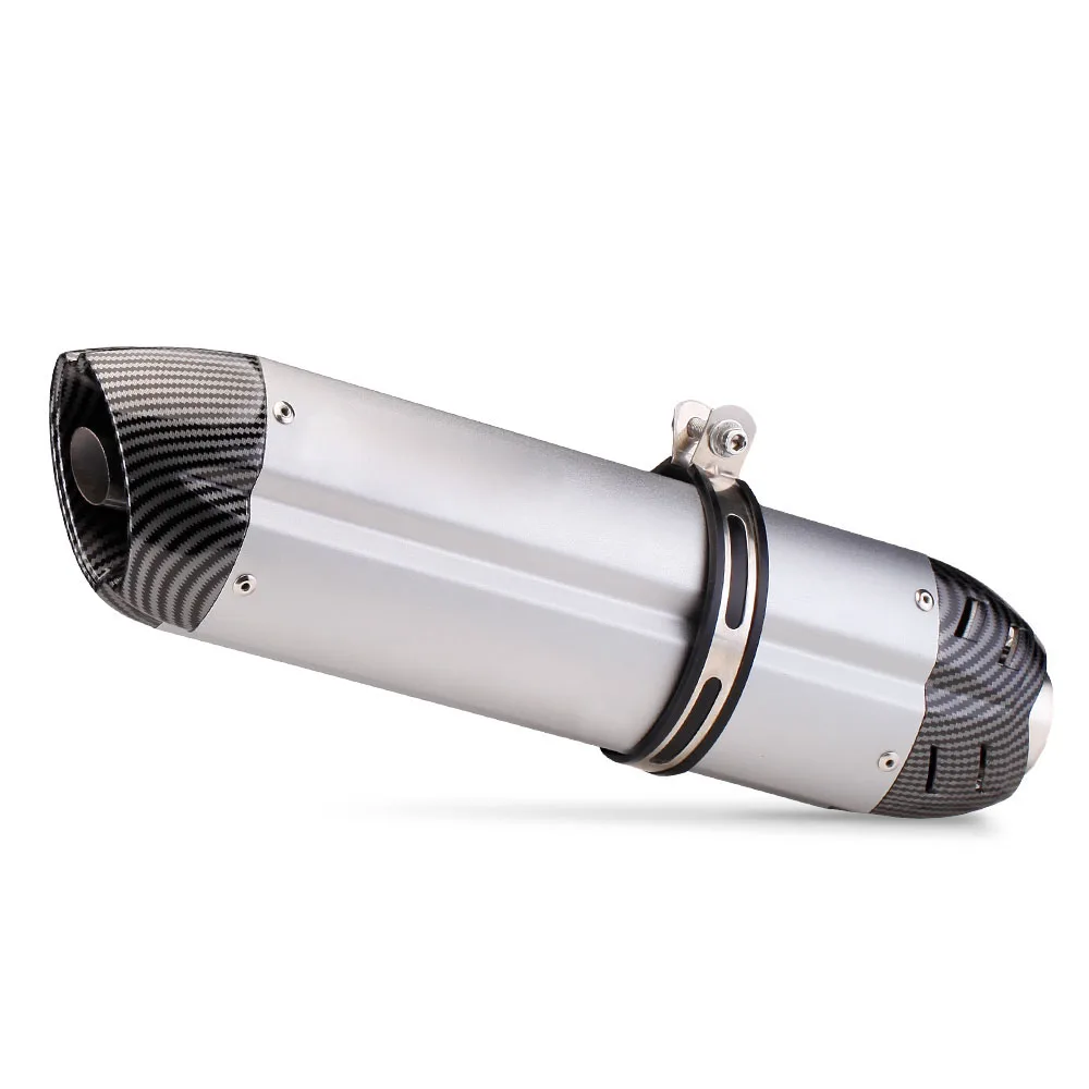 

470mm Universal Motorcycle Exhaust Muffler Pipe With DB Killer For Yamaha FZ6N R1 GSXR1000 Z1000 Z750 NINJA250 PCX