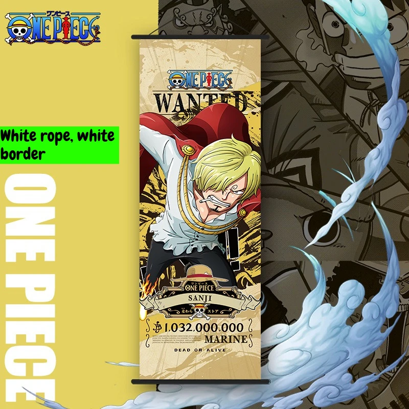 Nieuwe One Piece Lange Wandrol Cartoon Monkey D. Luffy Scroll Poster Anime Merchandise Vakantiecadeau Kamerdecoratie