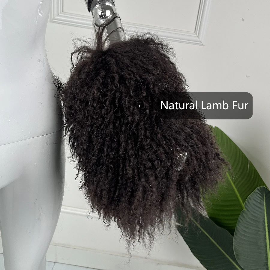 Polsini in pelliccia mongola naturale Le donne mescolano senza sforzo con cappotti Vera pelliccia di agnello tibetana Accessorio di lusso Polsino in vera pelliccia staccabile