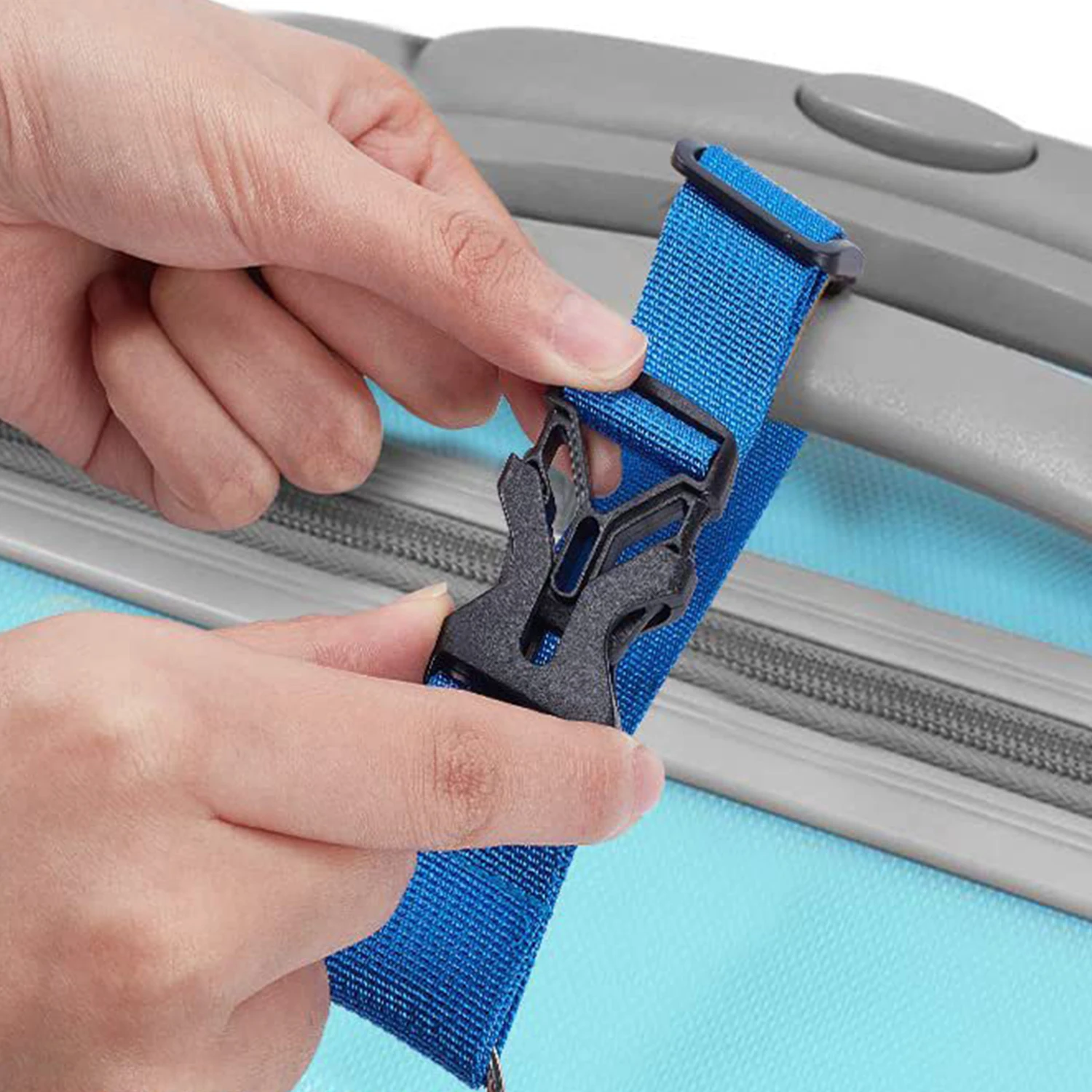 1 PC Portable Travel Luggage Fixed Strap Backpack External Strap Wear-resistant Strap With Release Buckle Luggage Strap