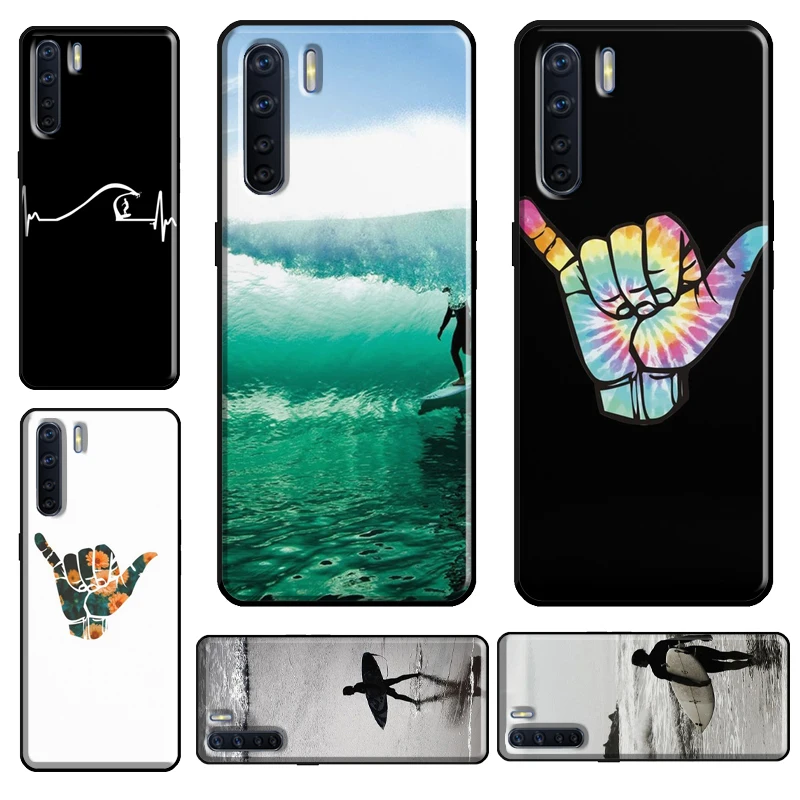 Surfer Surf Hang Loose Shaka Case For OPPO A78 A76 A96 A54 A74 A94 A5 A9 A31 A53 A15 A16 A17 A52 A72 A91 A93 A77 A57s