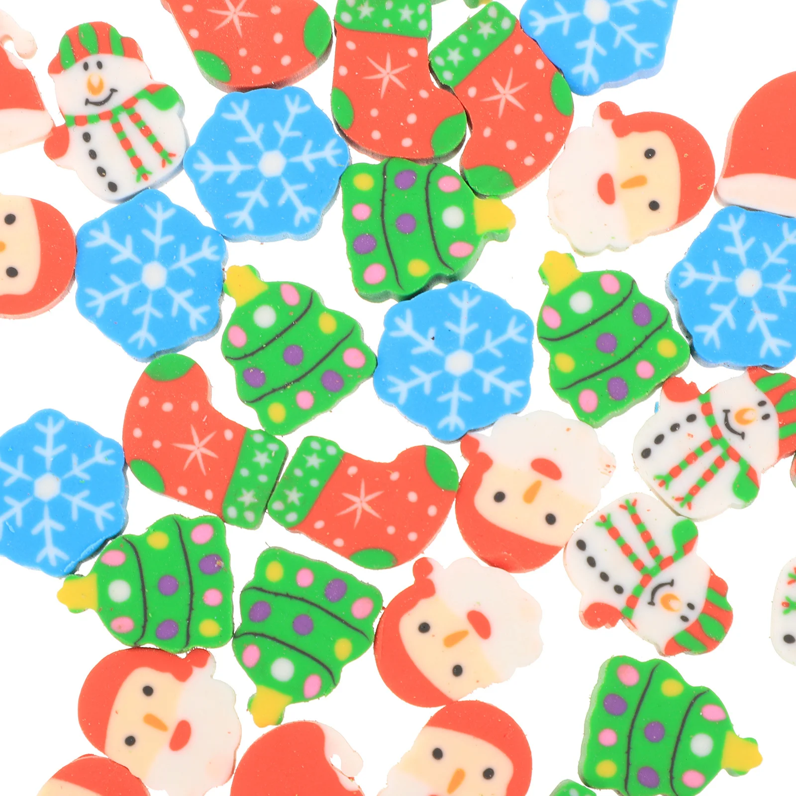 صندوق محايات محمول على شكل عيد الميلاد، لوازم مدرسية رقيقة، مقاومة للاهتراء، للاستخدام اليومي، ممحاة على شكل عيد الميلاد