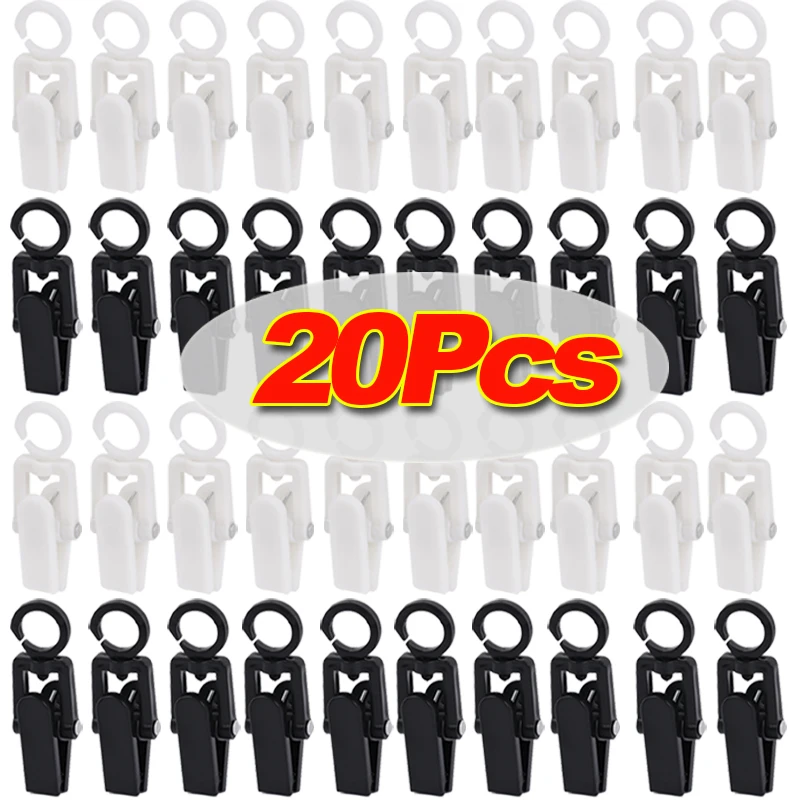 1/20Pcs Windproof Plastic Clothes Pegs Anti-slip Drying Clip Portable Hat Towel Sock Hanging Hooks Multifunctional Laundry Clips