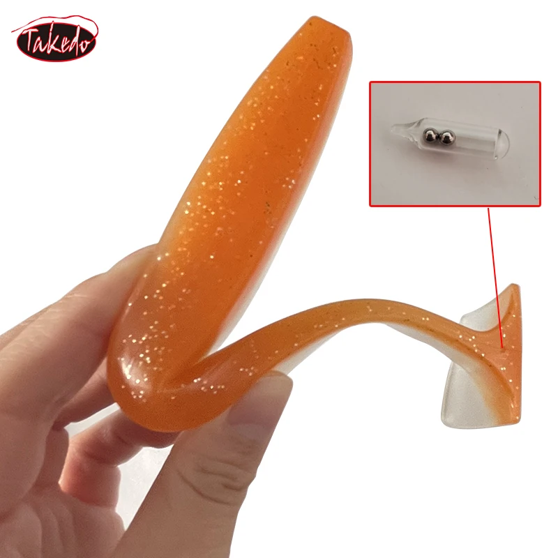 Vinilos luminosos TAKEDO cola en T con rattle para depredadores marinos - imagen 2