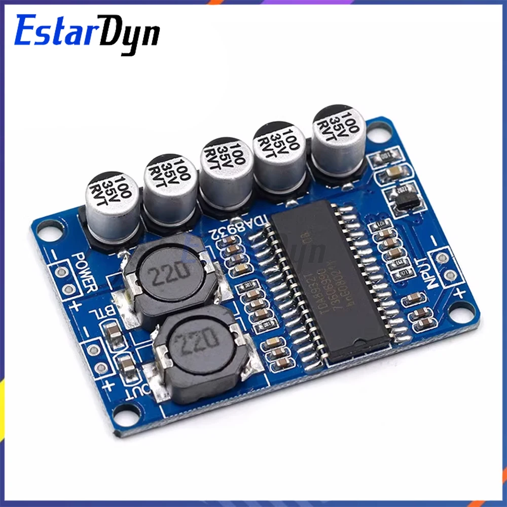 TDA8932 Digitalverstärkerplatine, 35 W, Mono-Audio-Leistungsverstärkermodul, DC 10–30 V, geringer Stromverbrauch für Lautsprecher-DIY
