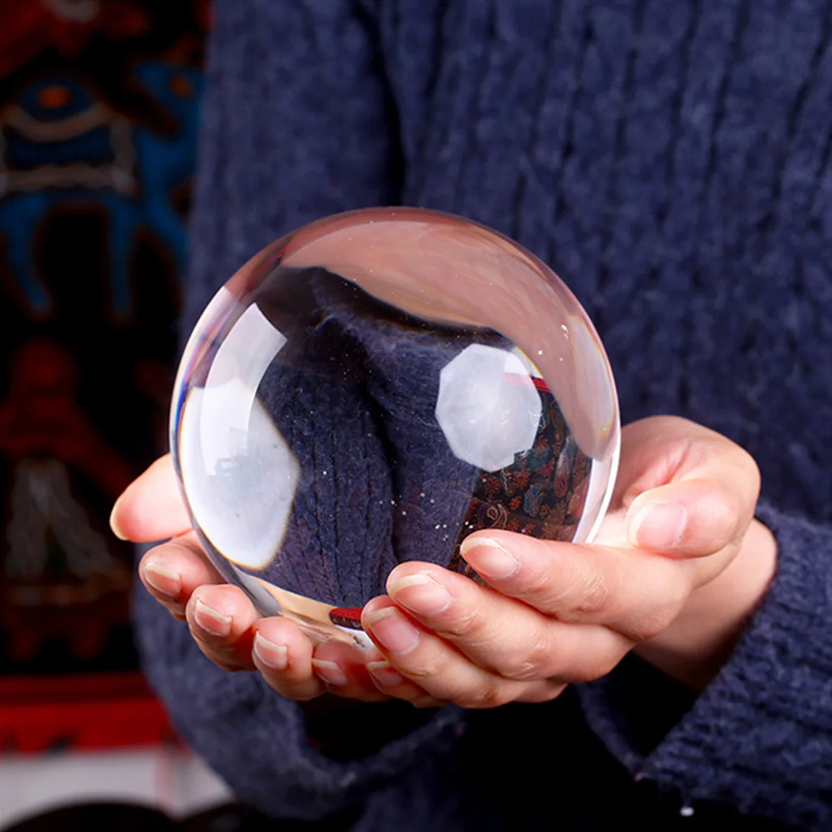 

Living Room Decoration Crystal Ball Glass Wedding Transparent Sphere Solid Elegant