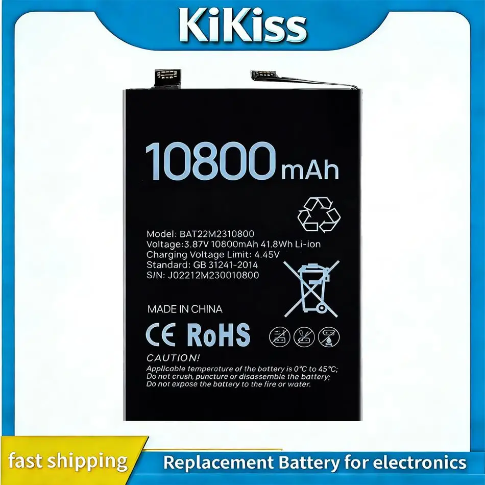 10800mAh For Doogee V30 V30T BAT22M2310800 Mobile Phone Battery Durable